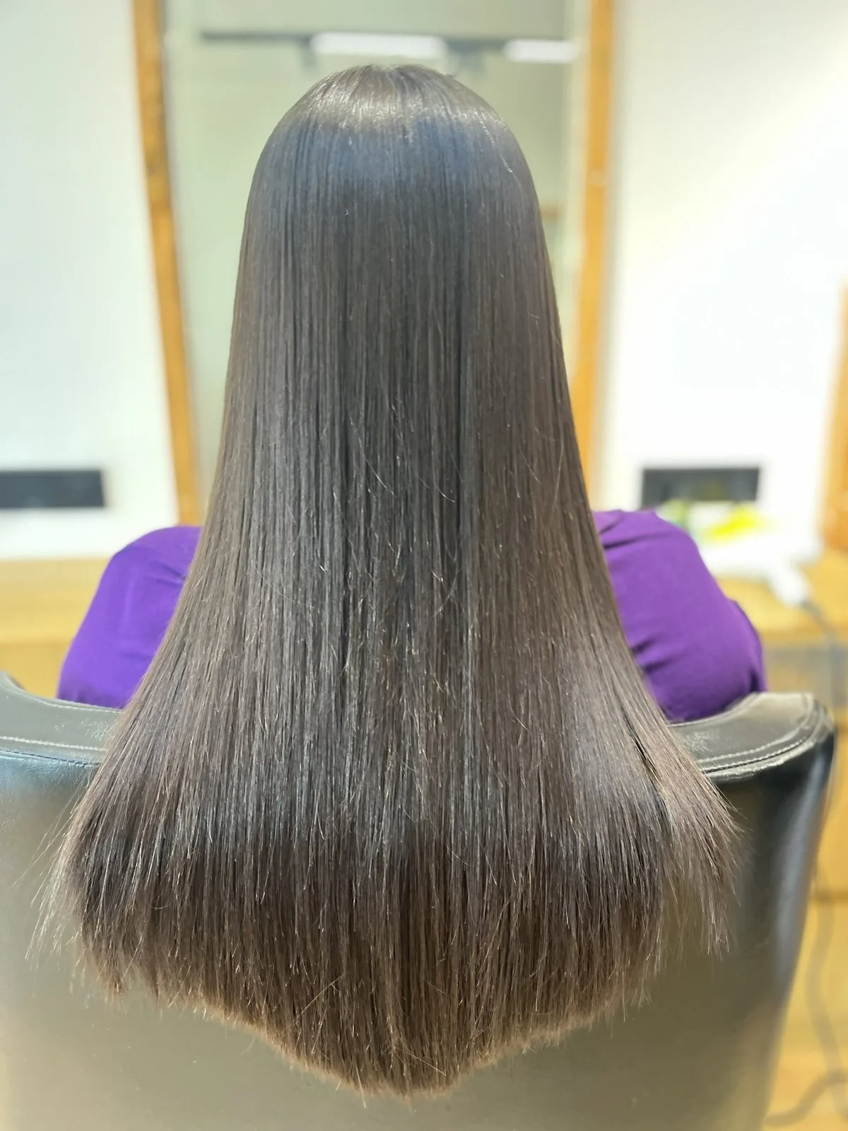 Smooth hair treatment result at Be U Smart Salon